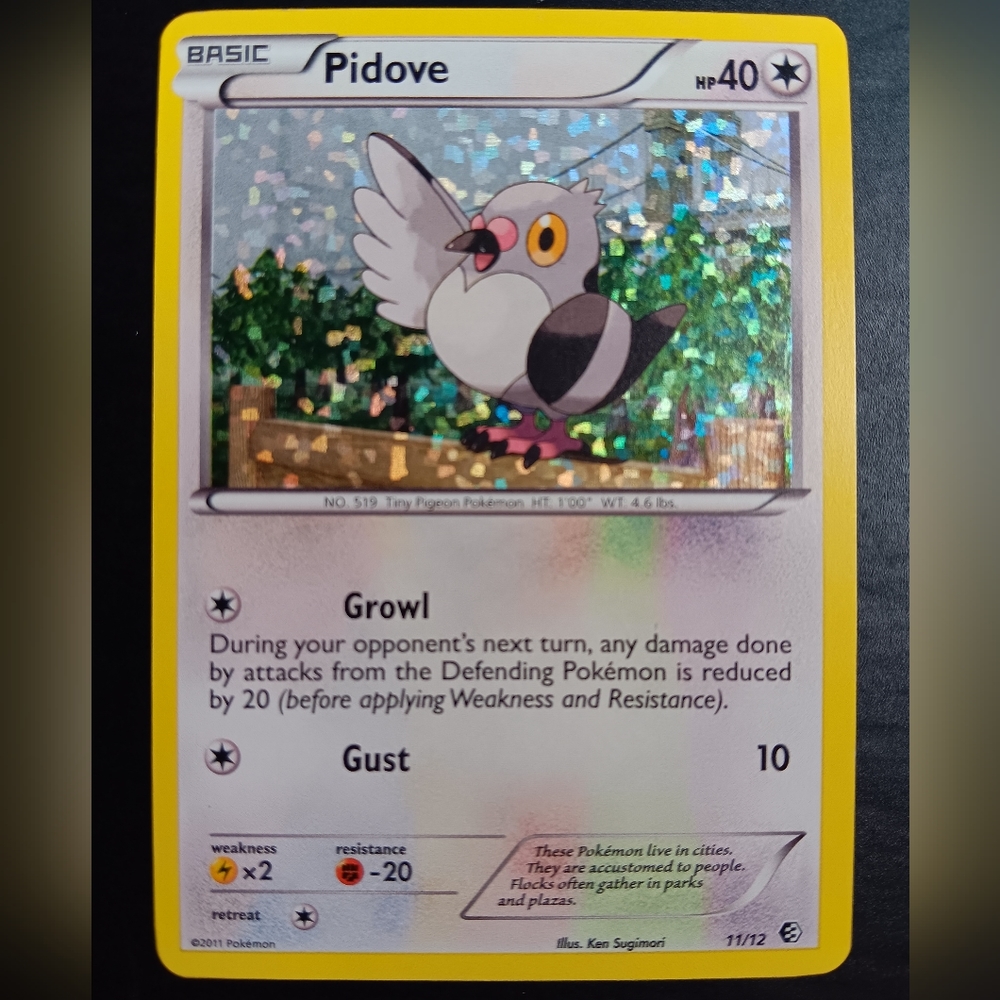 Pidove Pokemon Card - 2011 McDonalds Promo - 11/12 Rare Holo